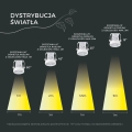 Żarówka do doświetlania roślin Verticana - dystrybucja światła