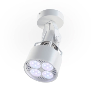 Żarówka LED 45° + biała oprawa natynkowa Zestaw do doświetlania roślin Verticana