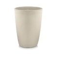 Kremowa ceramiczna donica szkliwiona w kształcie urny