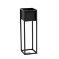 Kwietnik Metalowy Loft Stojak 70cm czarny skrzynka JakPol