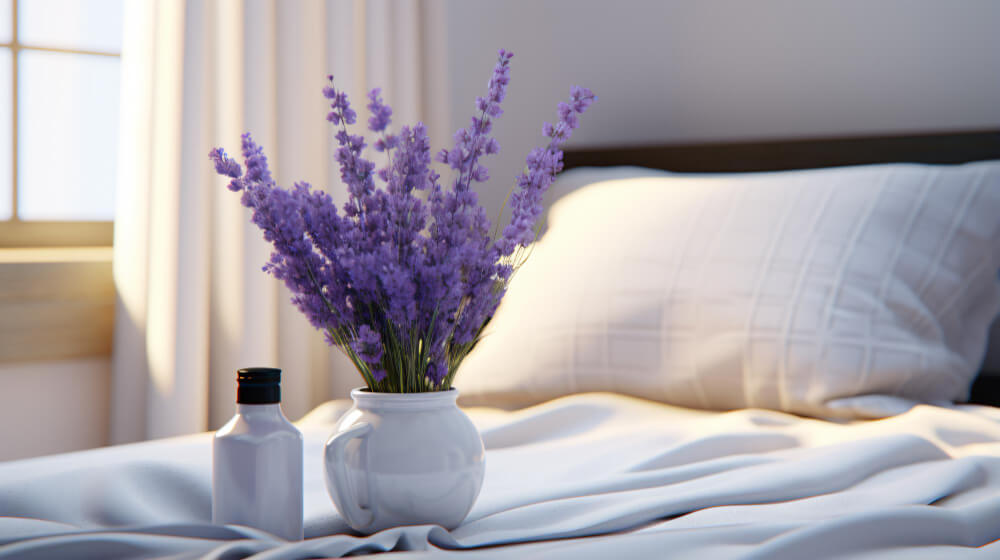 Bukiety lawendowe w hotelu